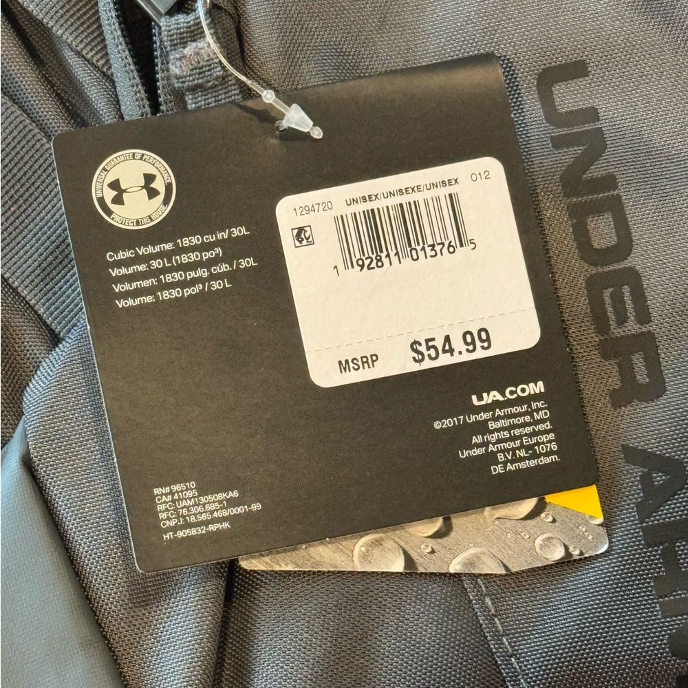 Under Armour Gray Backpack for Men - Picture 2 of 2